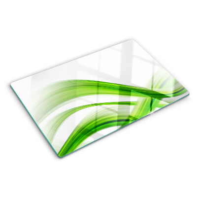 Planche à découper en verre Vagues abstraites vertes
