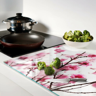 Planche à découper verre Fleurs de cerisier en fleurs