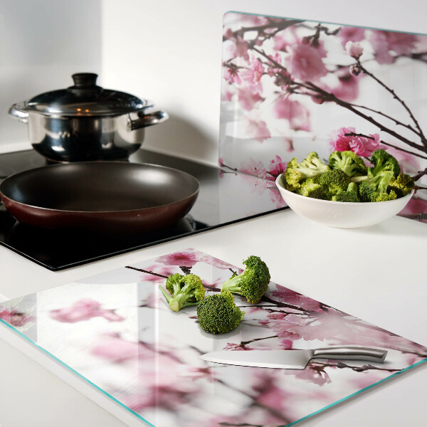 Planche à découper verre Fleurs de cerisier en fleurs
