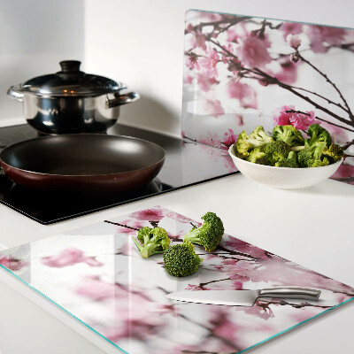 Planche à découper verre Fleurs de cerisier en fleurs