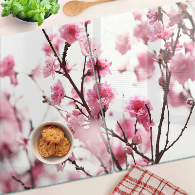 Planche à découper verre Fleurs de cerisier en fleurs