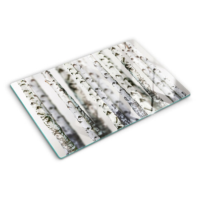 Planche à découper en verre Bouleaux blancs dans la forêt