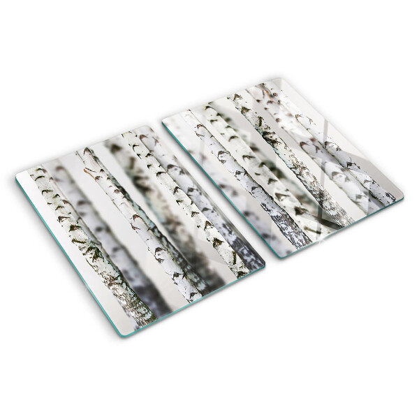 Planche à découper en verre Bouleaux blancs dans la forêt