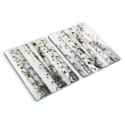 Planche à découper en verre Bouleaux blancs dans la forêt
