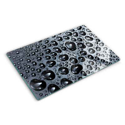 Planche à découper en verre Gouttes d'eau sur le verre
