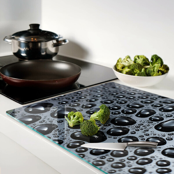 Planche à découper en verre Gouttes d'eau sur le verre