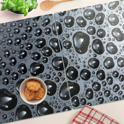 Planche à découper en verre Gouttes d'eau sur le verre
