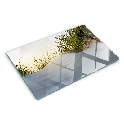 Planche à découper verre L'herbe verte contre le ciel