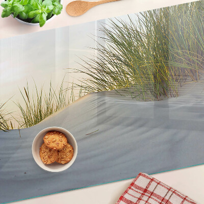 Planche à découper verre L'herbe verte contre le ciel