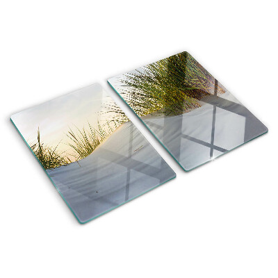 Planche à découper verre L'herbe verte contre le ciel