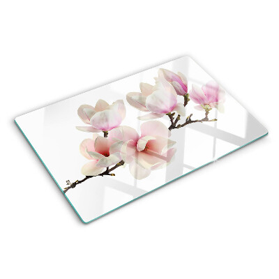 Planche à découper en verre Fleurs de magnolia sur une branche