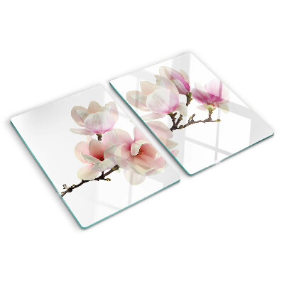 Planche à découper en verre Fleurs de magnolia sur une branche