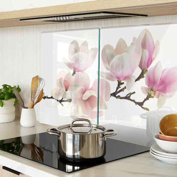 Planche à découper en verre Fleurs de magnolia sur une branche
