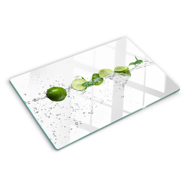Planche à découper verre Citrons dans l'eau