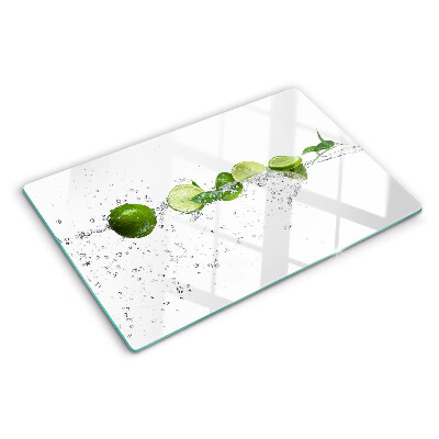 Planche à découper verre Citrons dans l'eau