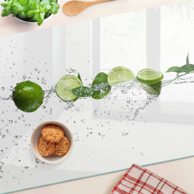 Planche à découper verre Citrons dans l'eau