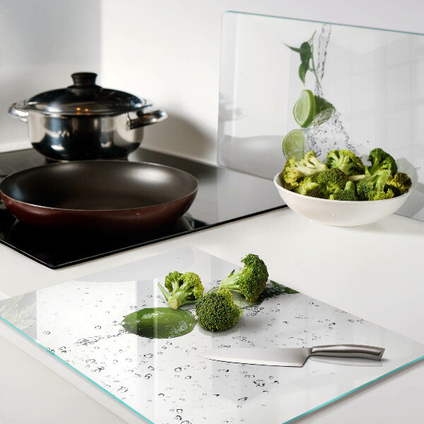 Planche à découper verre Citrons dans l'eau