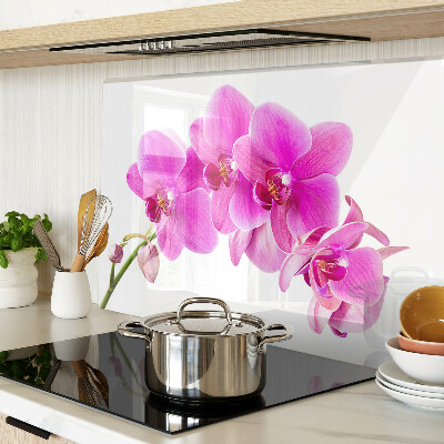 Planche à découper verre Orchidées aux tons roses