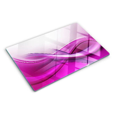 Planche à découper en verre Des vagues dans des tons roses