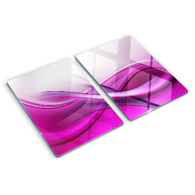 Planche à découper en verre Des vagues dans des tons roses