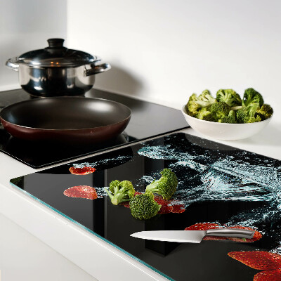 Planche à découper verre Fraises à l'eau