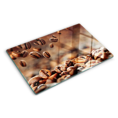 Planche à découper en verre Grains de café en mouvement