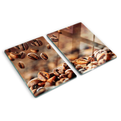 Planche à découper en verre Grains de café en mouvement