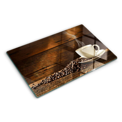 Planche à découper verre Café et une tasse