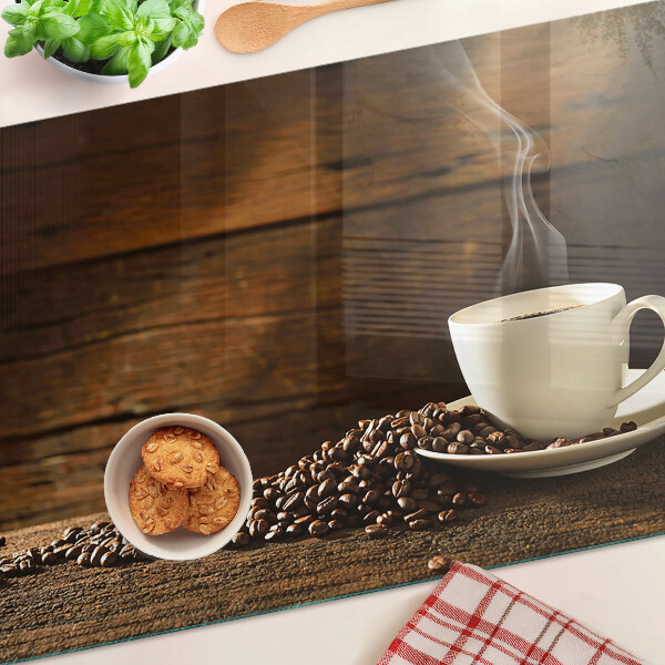 Planche à découper verre Café et une tasse