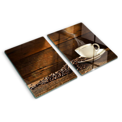 Planche à découper verre Café et une tasse