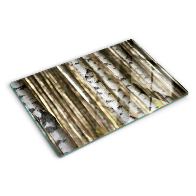 Planche à découper verre Bouleaux blancs dans la forêt