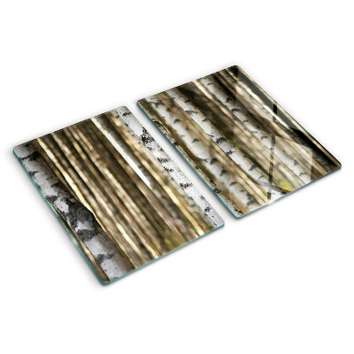 Planche à découper verre Bouleaux blancs dans la forêt