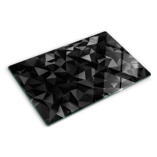 Planche à découper verre Géométrie polygonale dans des tons de noir