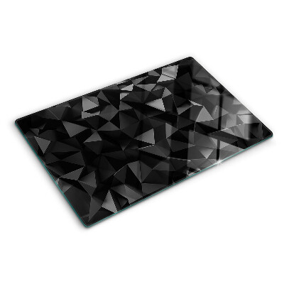 Planche à découper verre Géométrie polygonale dans des tons de noir