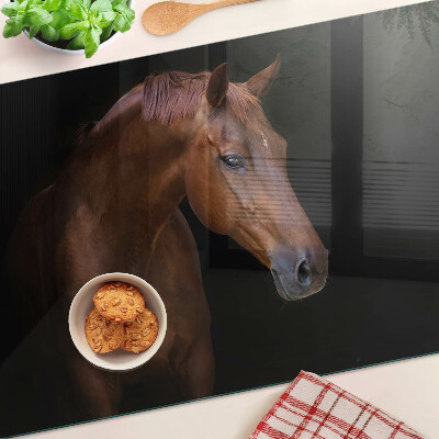 Planche à découper verre Portrait d'un cheval