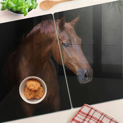 Planche à découper verre Portrait d'un cheval