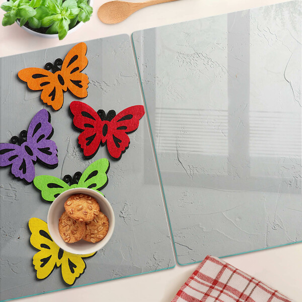 Planche à découper verre Motif de papillons colorés