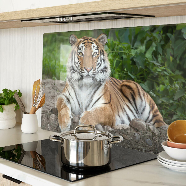 Planche à découper en verre Tigre dans son habitat naturel