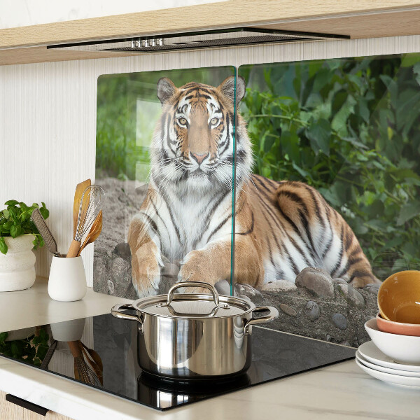 Planche à découper en verre Tigre dans son habitat naturel