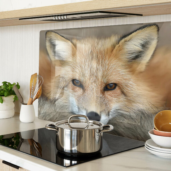Planche à découper verre Jeune renard roux