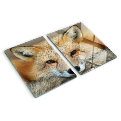 Planche à découper verre Jeune renard roux