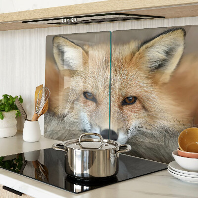 Planche à découper verre Jeune renard roux
