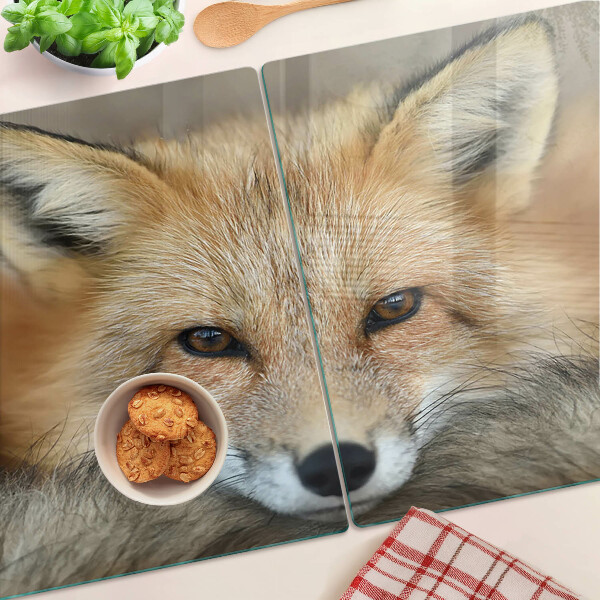 Planche à découper verre Jeune renard roux