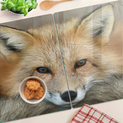 Planche à découper verre Jeune renard roux