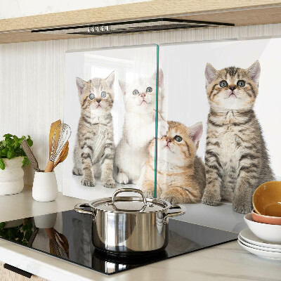 Planche à découper verre Un troupeau de chatons
