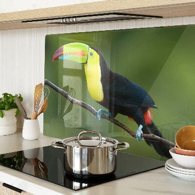 Planche à découper verre Toucan sur une branche