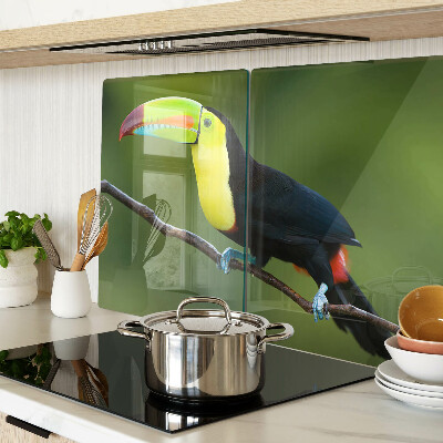 Planche à découper verre Toucan sur une branche