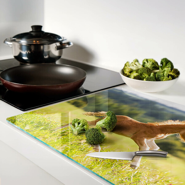 Planche à découper verre Poulain dans le pré