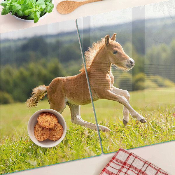 Planche à découper verre Poulain dans le pré