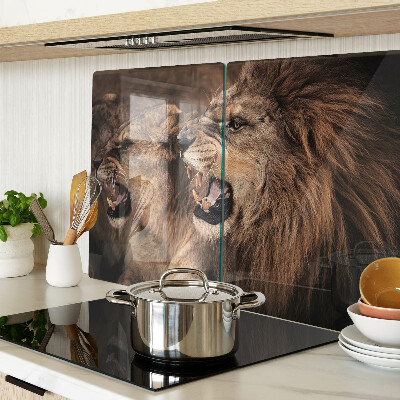 Planche à découper en verre Lions rugissants
